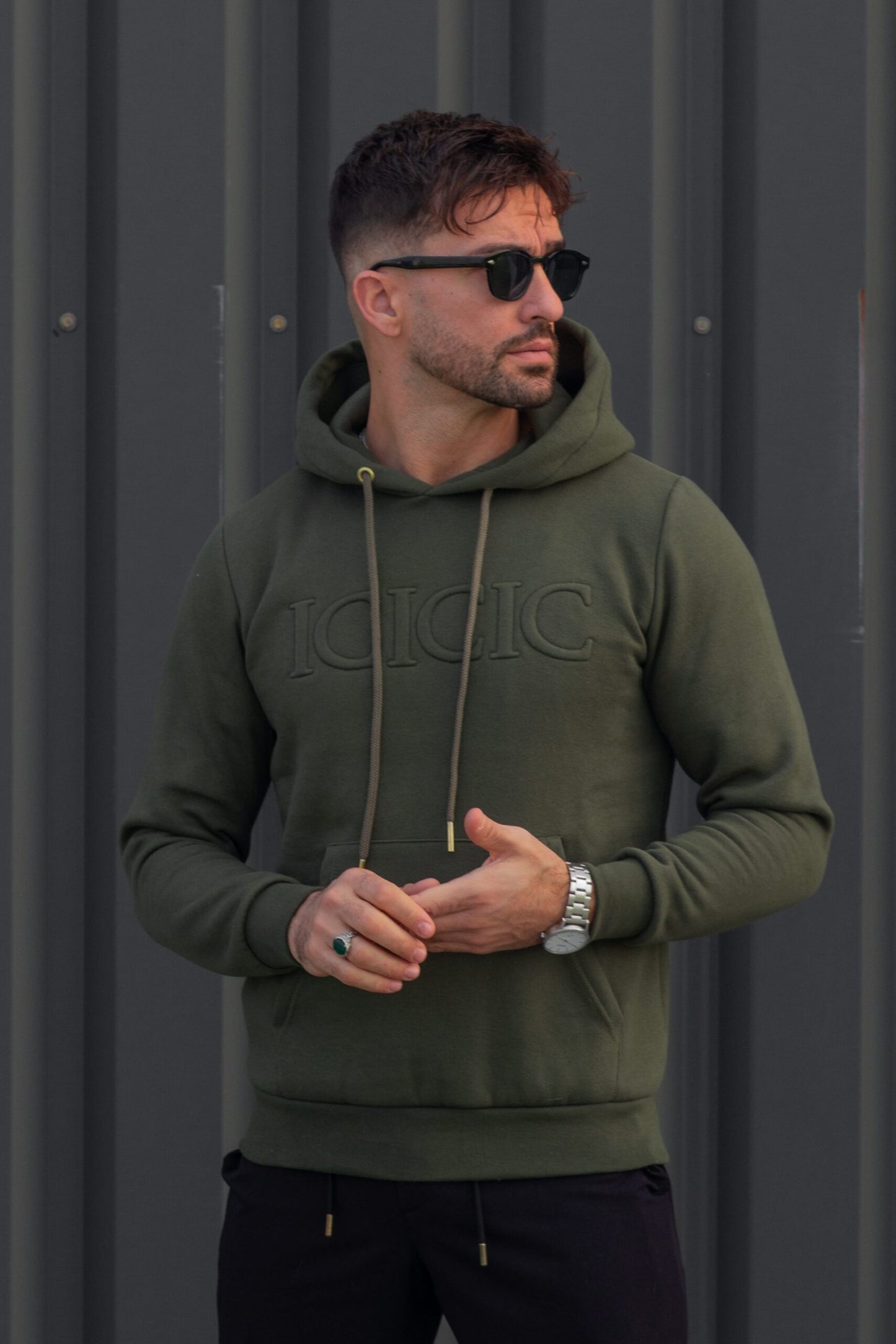 Hoodie ICICIC Army Green IC Wear