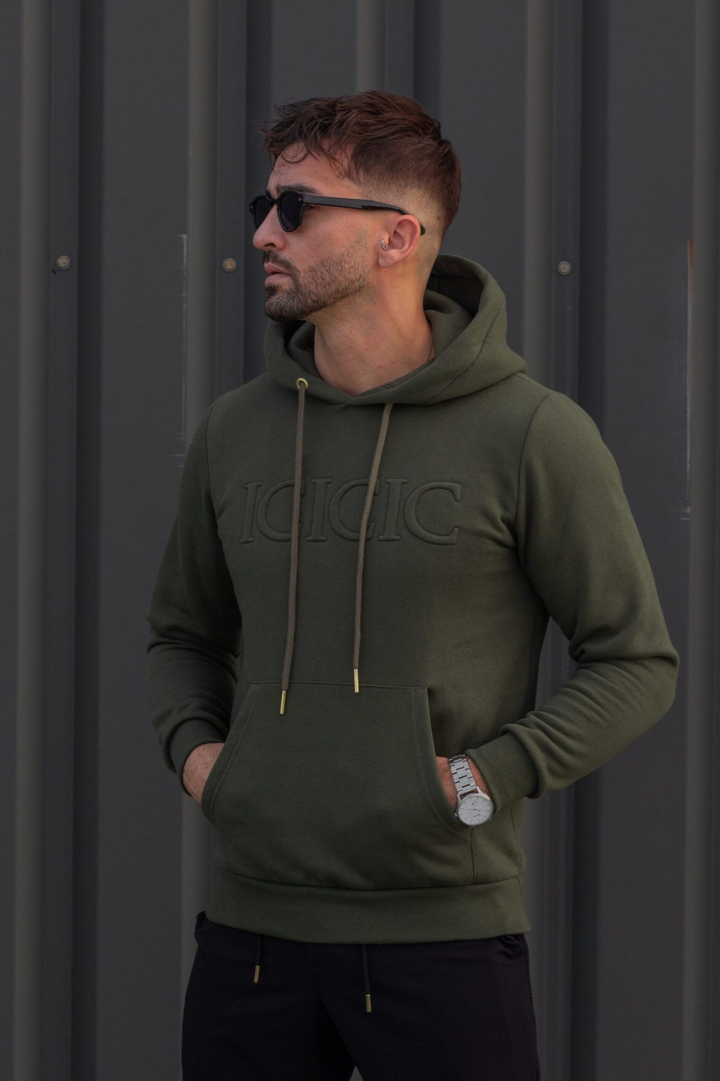 Hoodie ICICIC Army Green IC Wear