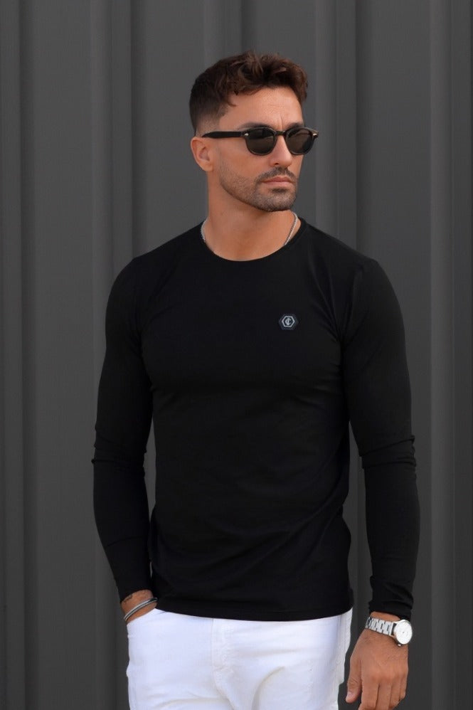 Long-Sleeve Hexa Platinum Black IC Wear
