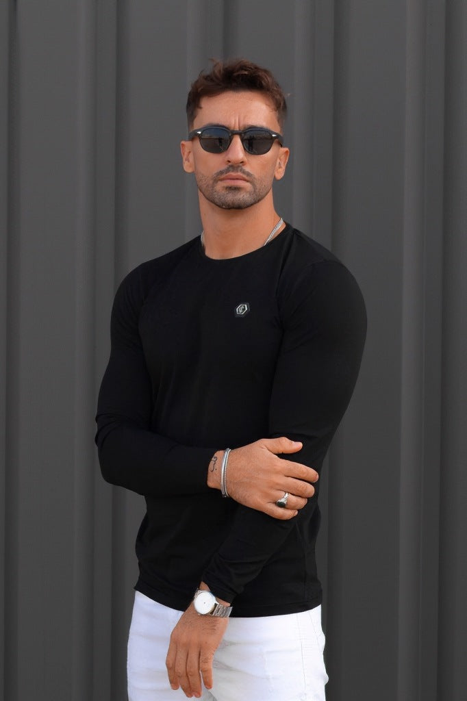 Long-Sleeve Hexa Platinum Black IC Wear