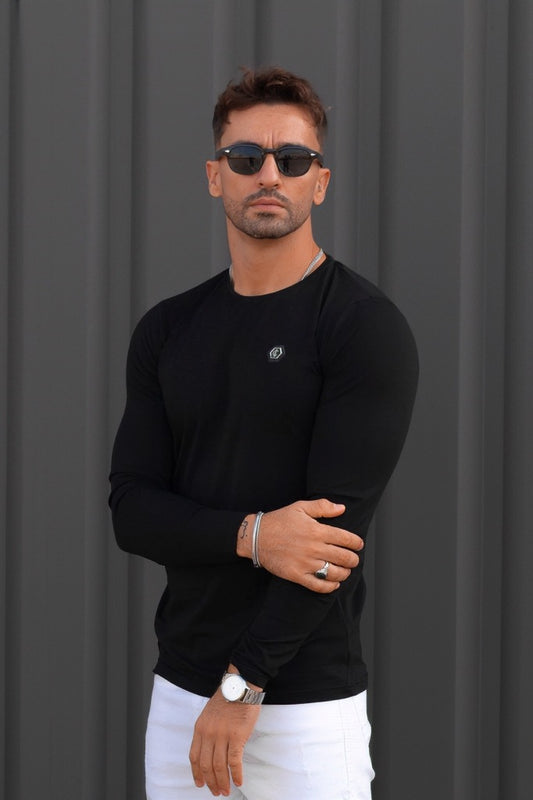 Long-Sleeve Hexa Platinum Black IC Wear