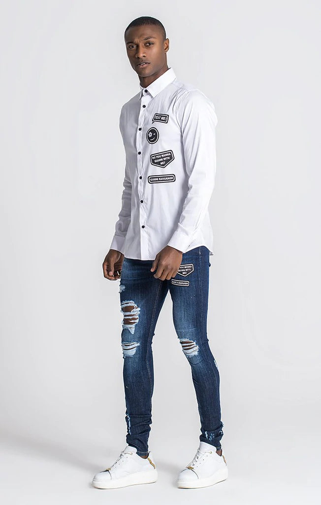 White Text Me Shirt Gianni Kavanagh Gianni Kavanagh