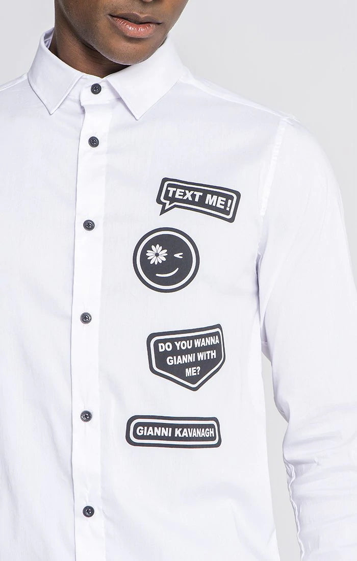 White Text Me Shirt Gianni Kavanagh Gianni Kavanagh